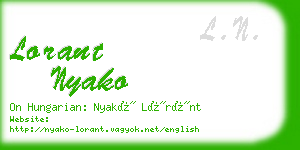 lorant nyako business card